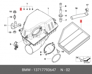 Фильтр воздушный 13 71 7 793 647 BMW