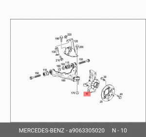 Кулак поворотный A 906 330 50 20 MERCEDES BENZ