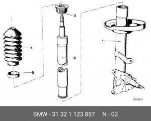 Амортизатор подвески 31 32 1 123 857 BMW