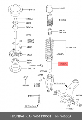 Амортизатор подвески 5461139501 HYUNDAI KIA