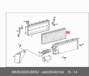 Фильтр воздушный A6030940104 MERCEDES BENZ