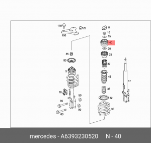 Опора амортизатора подвески A 639 323 05 20 MERCEDES BENZ