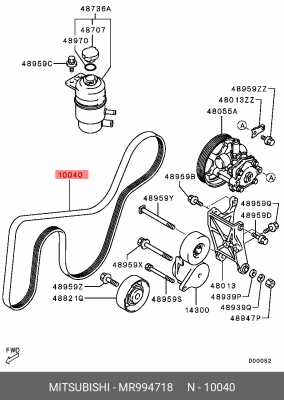 Ремень приводной MR994718 MITSUBISHI