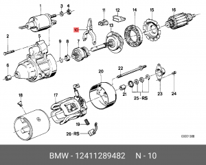 Вилка бендикса стартера 12 41 1 289 482 BMW