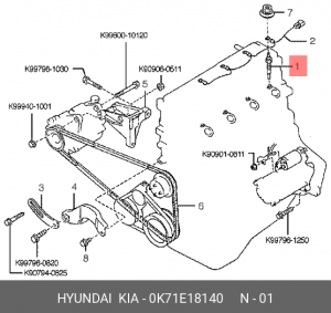 Свеча накаливания 0K71E18140 HYUNDAI KIA