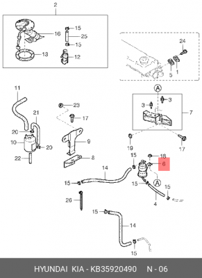 Фильтр топливный KB35920490 HYUNDAI KIA