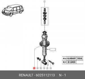 Амортизатор подвески 6025112113 RENAULT