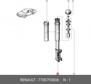 Амортизатор подвески 7700793838 RENAULT