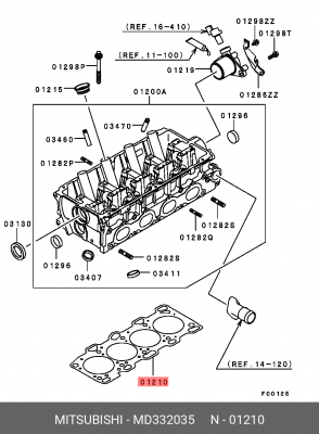 Прокладка ГБЦ MD332035 MITSUBISHI