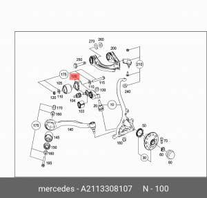 Рычаг подвески A2113308107 MERCEDES BENZ