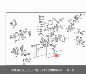 Насос - помпа системы охлаждения ДВС A1022000901 MERCEDES BENZ