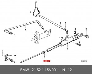 Цилиндр сцепления главный (ремкомплект) 21 52 1 156 001 BMW