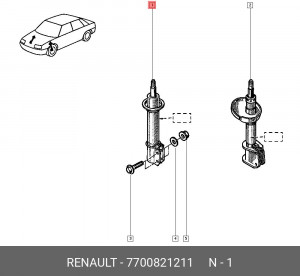Амортизатор подвески 7700821211 RENAULT