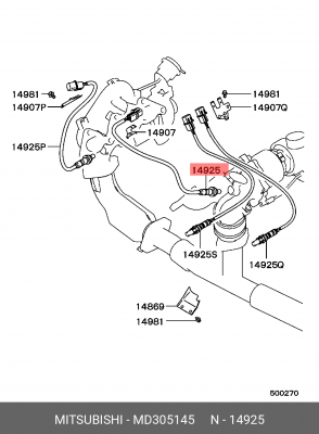 Датчик кислородный (лямбда-зонд) MD305145 MITSUBISHI
