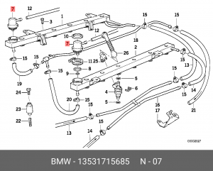 Регулятор давления подачи топлива 13 53 1 715 685 BMW