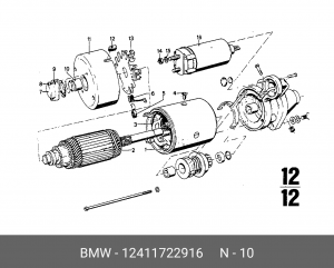 Втулка стартера 12 41 1 722 916 BMW