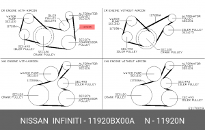 Ремень приводной 11920-BX00A NISSAN