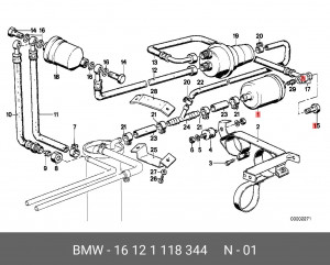 Насос электрический топливной системы 16 12 1 118 344 BMW