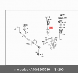 Амортизатор подвески A9063205530 MERCEDES BENZ