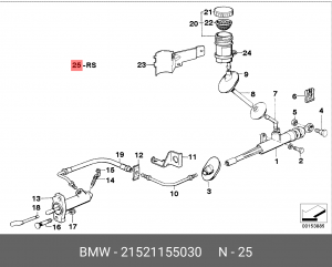 Цилиндр сцепления главный (ремкомплект) 21 52 1 155 030 BMW