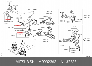 Сайлентблок опоры КПП MR992363 MITSUBISHI