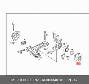 Ступица колеса A6383340101 MERCEDES BENZ