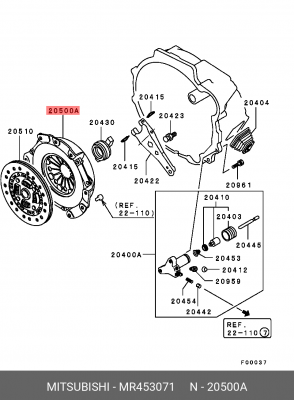 Крышка картера сцепления MR453071 MITSUBISHI