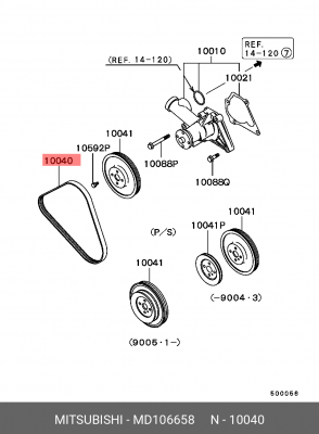 Ремень приводной MD106658 MITSUBISHI