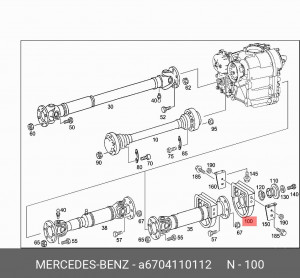 Опора карданного вала A 670 411 01 12 MERCEDES BENZ