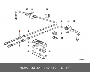 Шланг тормозной 34 32 1 162 612 BMW