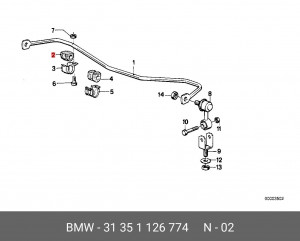 Сайлентблок 31 35 1 126 774 BMW