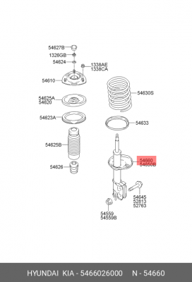 Амортизатор подвески 54660-26000 HYUNDAI KIA