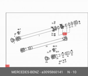 Опора карданного вала A 309 586 01 41 MERCEDES BENZ