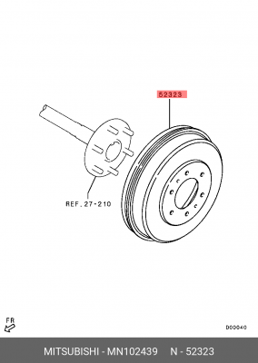 Барабан тормозной MN102439 MITSUBISHI