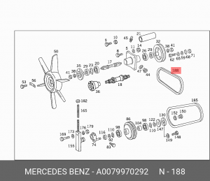 Ремень приводной A0079970292 MERCEDES BENZ