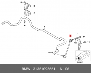 Стойка стабилизатора 31 35 1 095 661 BMW