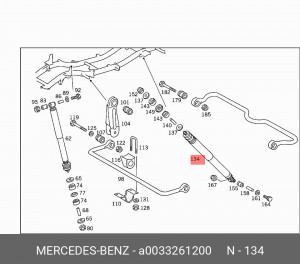 Амортизатор подвески A0033261200 MERCEDES BENZ