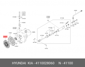 Диск сцепления 4110028060 HYUNDAI KIA