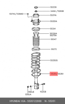 Амортизатор подвески 5535122000 HYUNDAI KIA