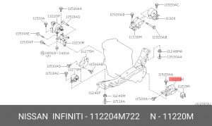 Деталь 11220-4M722 NISSAN