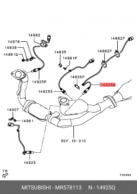 Датчик кислородный (лямбда-зонд) MR578113 MITSUBISHI