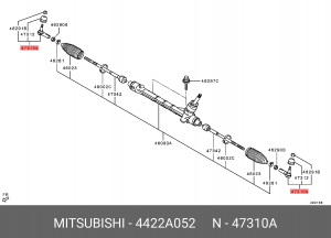 Наконечник рулевой тяги 4422A052 MITSUBISHI