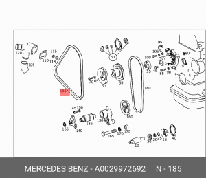 Ремень приводной A0029972692 MERCEDES BENZ