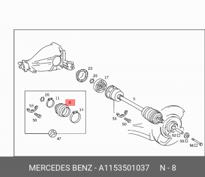 Пыльник ШРУСа A 115 350 10 37 MERCEDES BENZ
