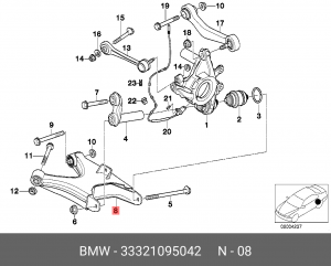 Сайлентблок 33 32 1 095 042 BMW