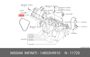 Ремень приводной 14853-H9910 NISSAN