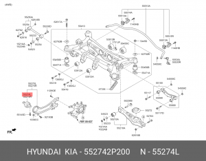 Сайлентблок 552742P200 HYUNDAI KIA