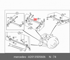 Рычаг подвески A2013505606 MERCEDES BENZ