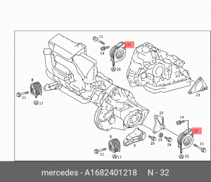 Подушка двигателя A1682401218 MERCEDES BENZ