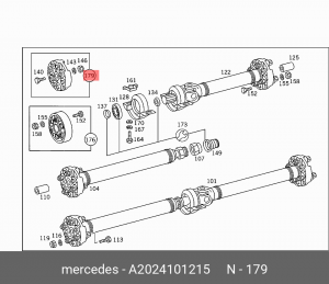 Муфта карданного вала A 202 410 12 15 MERCEDES BENZ
